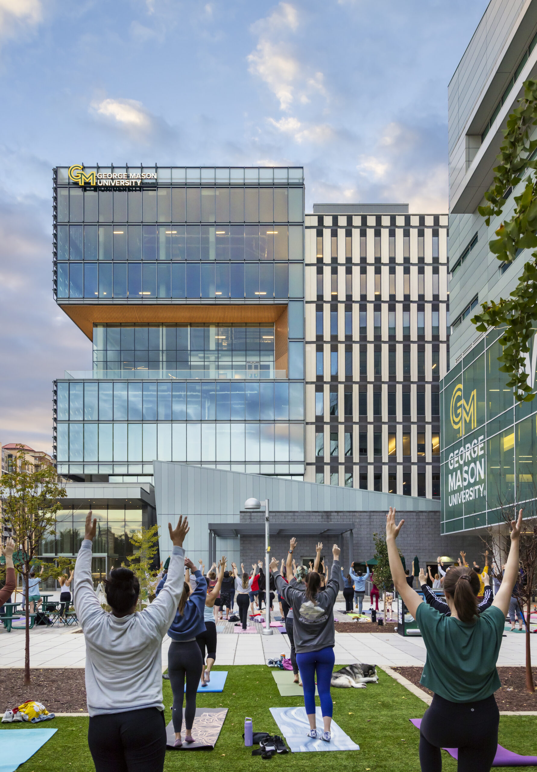 Yoga on the plaza